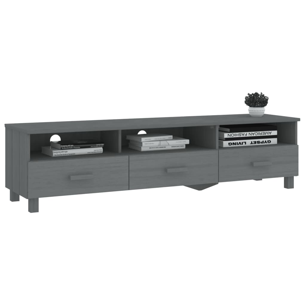 Tv-Benk Hamar Mørkegrå 158X40X40 Cm Heltre Furu