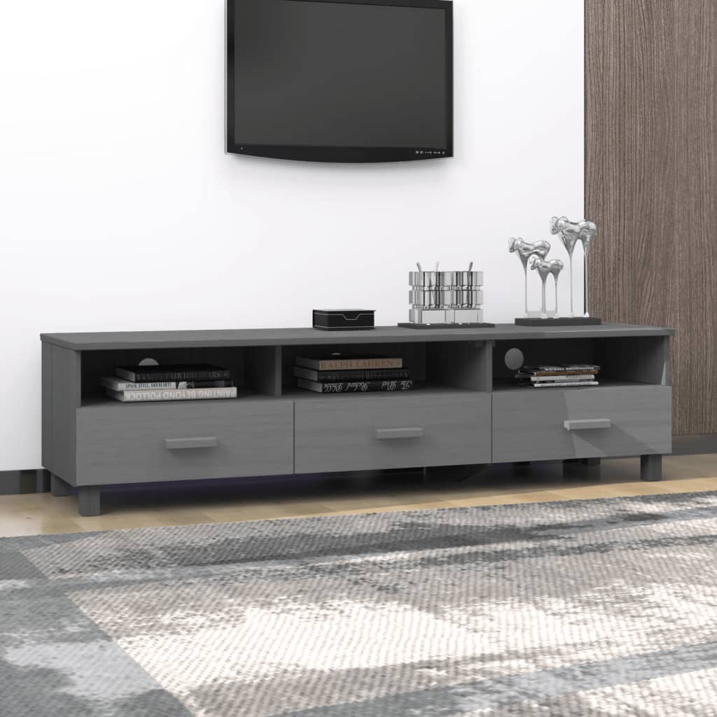Tv-Benk Hamar Mørkegrå 158X40X40 Cm Heltre Furu