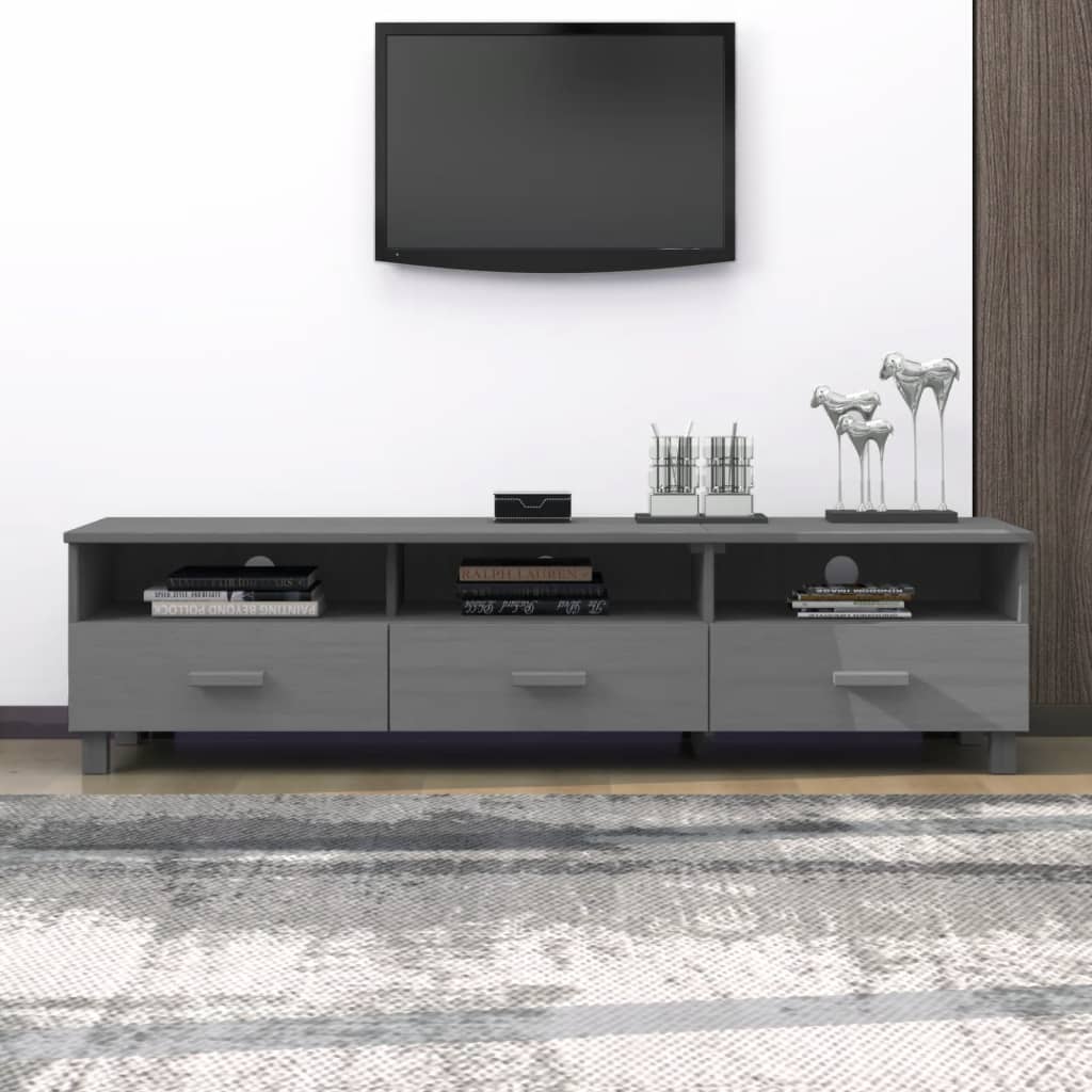Tv-Benk Hamar Mørkegrå 158X40X40 Cm Heltre Furu