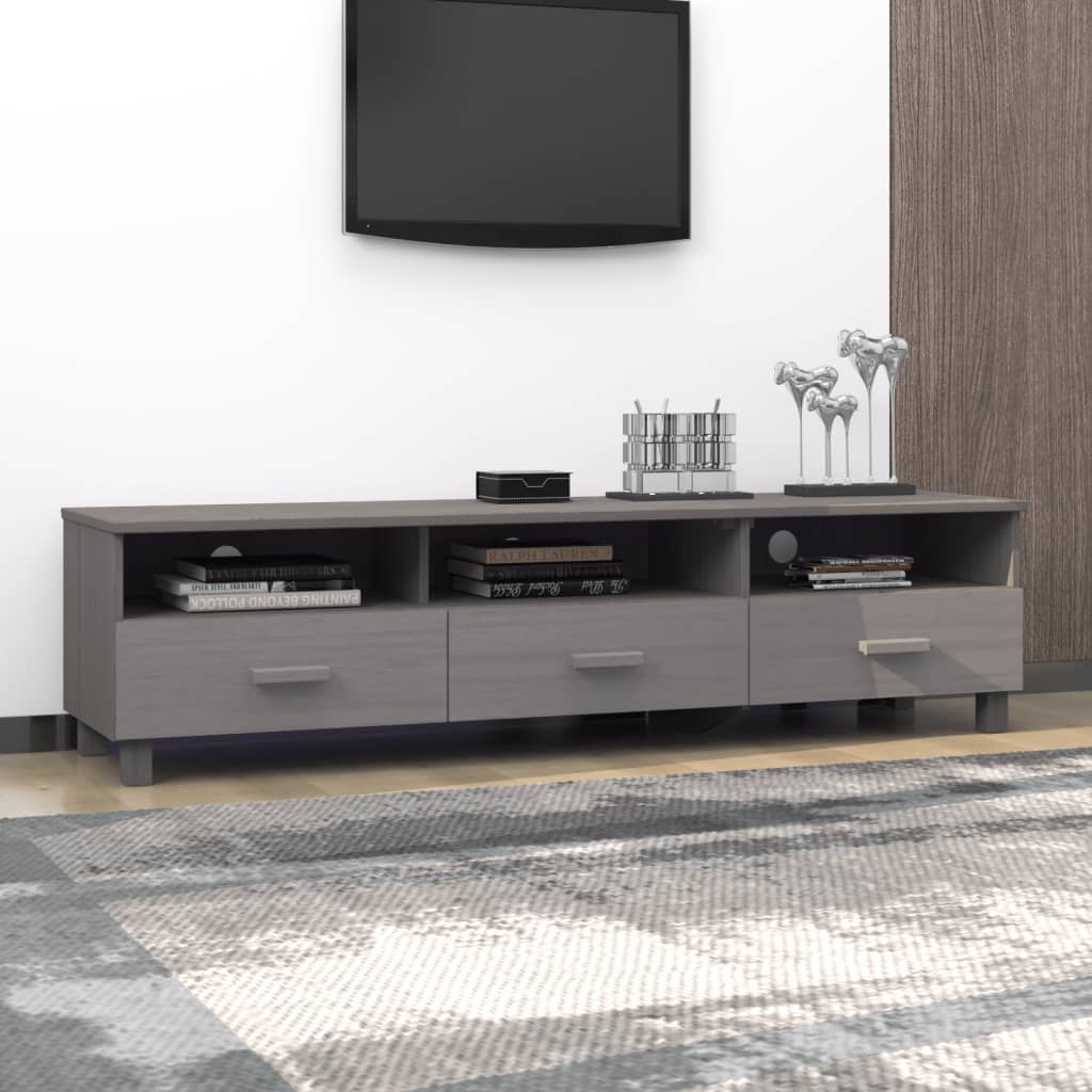 Tv-Benk Hamar Lysegrå 158X40X40 Cm Heltre Furu
