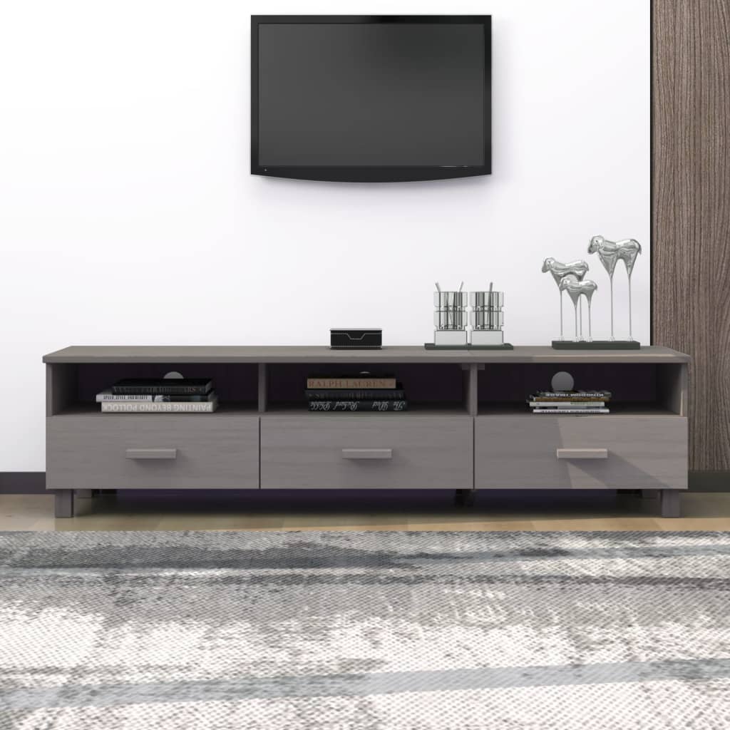 Tv-Benk Hamar Lysegrå 158X40X40 Cm Heltre Furu