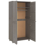 Garderobe Hamar Lysegrå 89X50X180 Cm Heltre Furu