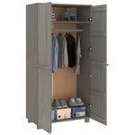 Garderobe Hamar Lysegrå 89X50X180 Cm Heltre Furu
