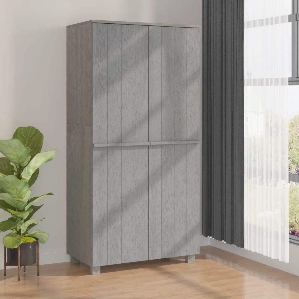 Garderobe Hamar Lysegrå 89X50X180 Cm Heltre Furu
