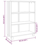 Bokhylle Hamar Honningbrun 85X35X112 Cm Heltre Furu