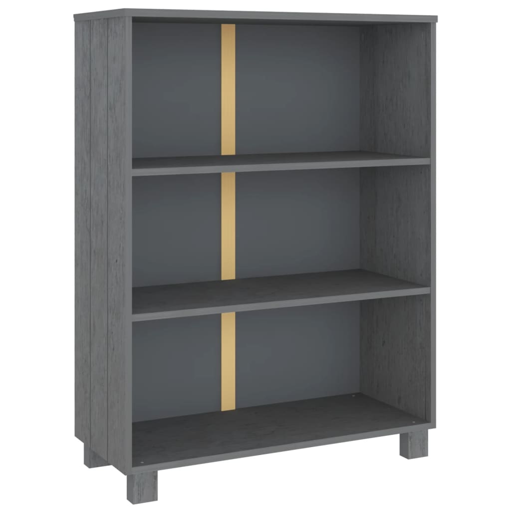 Bokhylle Hamar Mørkegrå 85X35X112 Cm Heltre Furu