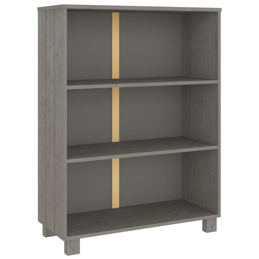 Bokhylle Hamar Lysegrå 85X35X112 Cm Heltre Furu