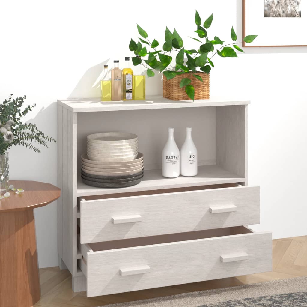 Skjenk Hamar Hvit 85X35X80 Cm Heltre Furu