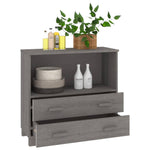 Skjenk Hamar Lysegrå 85X35X80 Cm Heltre Furu