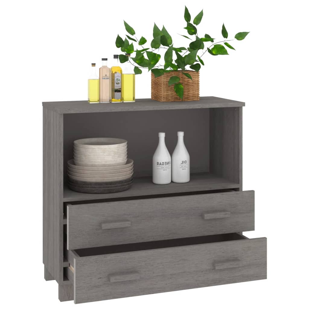 Skjenk Hamar Lysegrå 85X35X80 Cm Heltre Furu