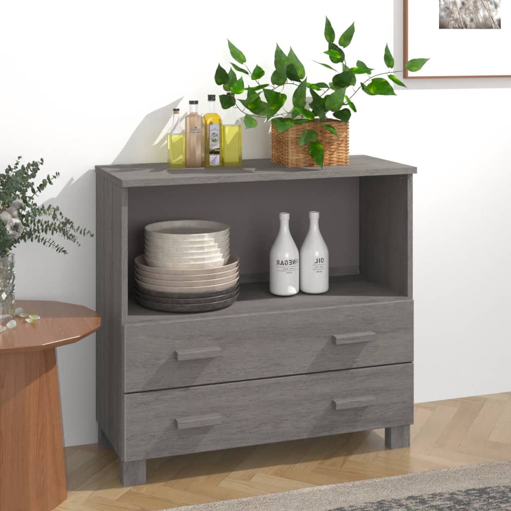 Skjenk Hamar Lysegrå 85X35X80 Cm Heltre Furu
