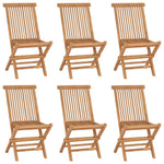 Sammenleggbare Hagestoler 6 Stk Heltre Teak