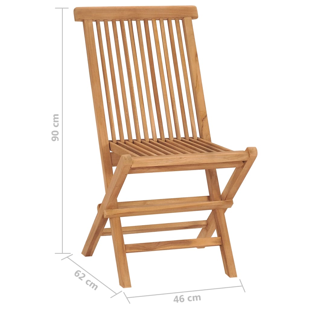 Sammenleggbare Hagestoler 8 Stk Heltre Teak