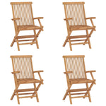 Sammenleggbare Hagestoler 4 Stk Heltre Teak