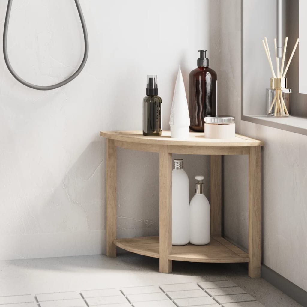 Sidebord Til Baderom 45X45X45 Cm Heltre Teak