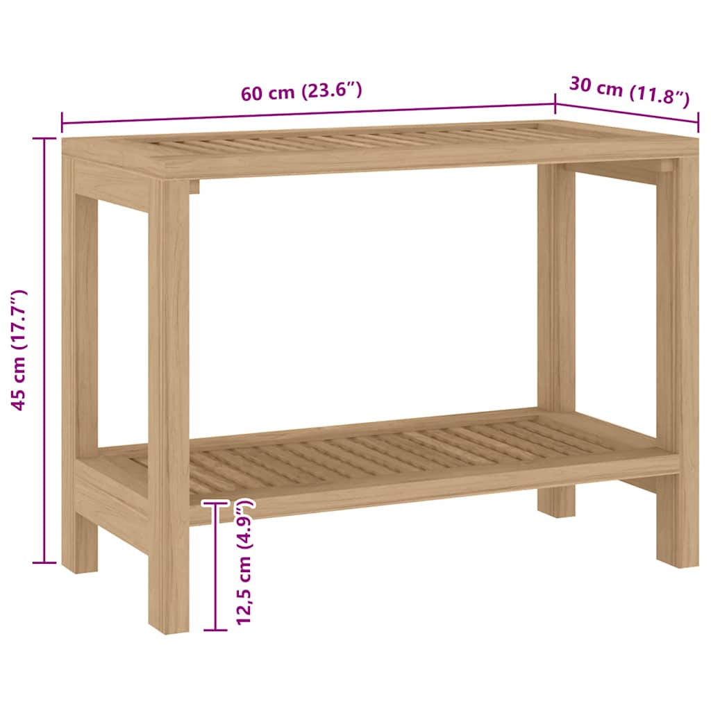 Sidebord Til Baderom 60X30X45 Cm Heltre Teak