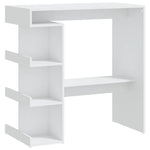 Barbord Med Oppbevaring Hvit 100X50X101,5 Cm Konstruert Tre