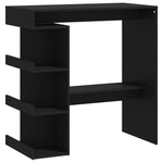 Barbord Med Oppbevaring Svart 100X50X101,5 Cm Konstruert Tre
