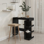 Barbord Med Oppbevaring Svart 100X50X101,5 Cm Konstruert Tre