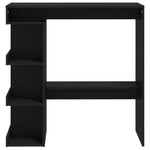 Barbord Med Oppbevaring Svart 100X50X101,5 Cm Konstruert Tre