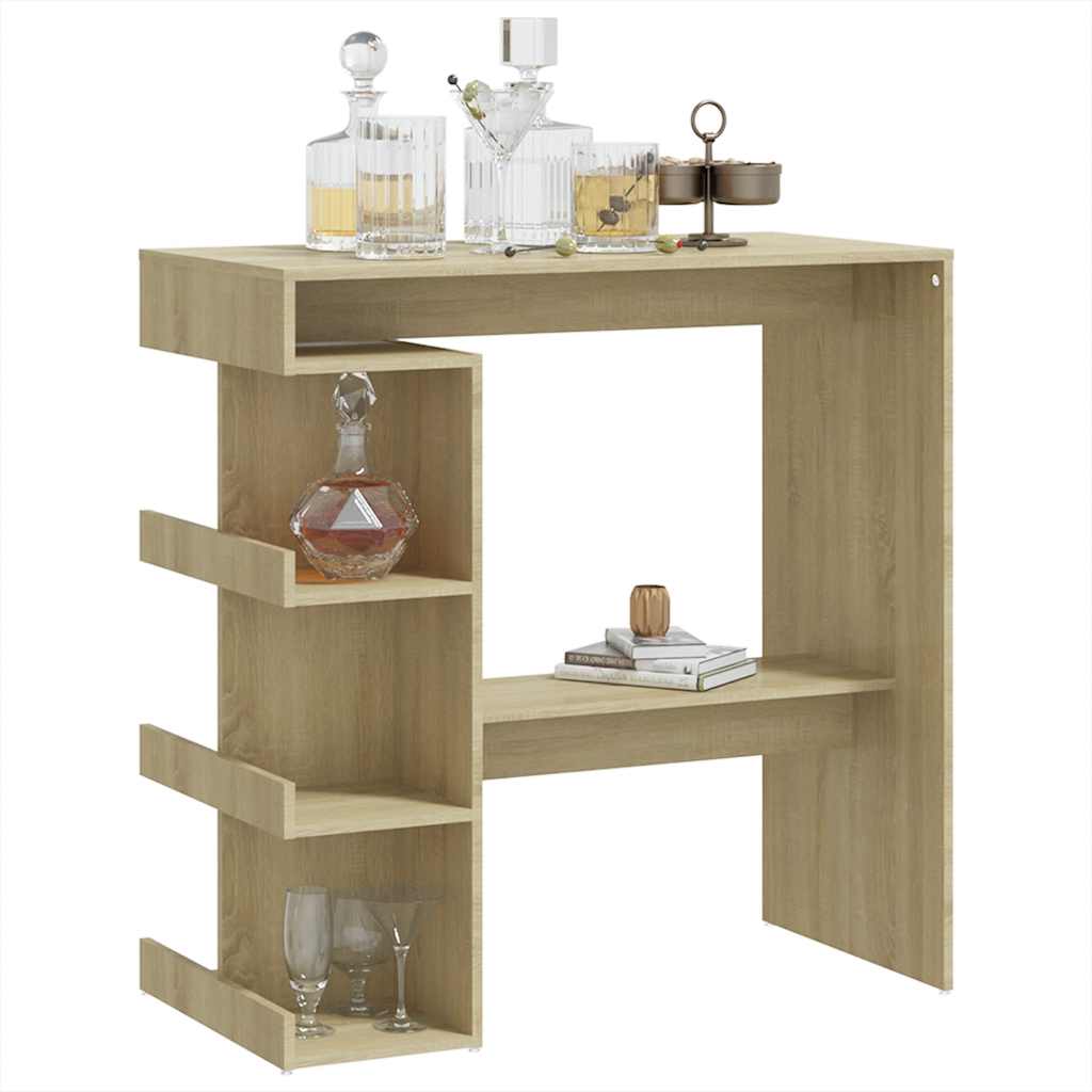 Barbord Oppbevaring Sonoma Eik 100X50X101,5 Cm Konstruert Tre