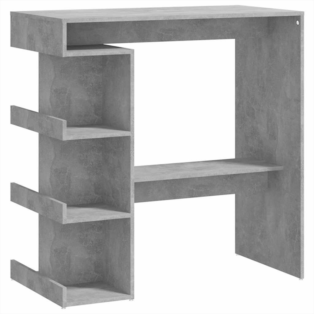 Barbord Med Oppbevaring Betonggrå 100X50X101,5Cm Konstruert Tre