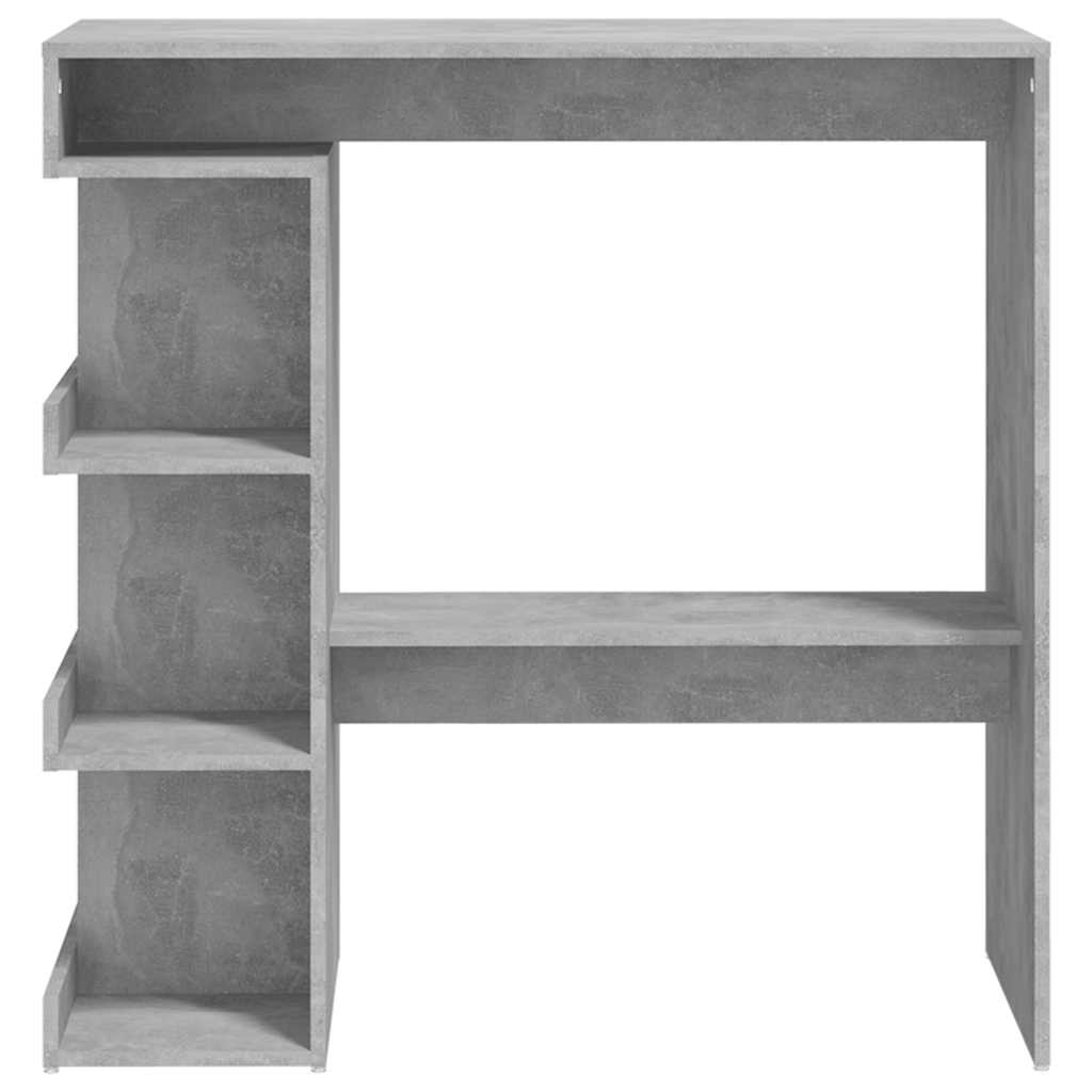 Barbord Med Oppbevaring Betonggrå 100X50X101,5Cm Konstruert Tre