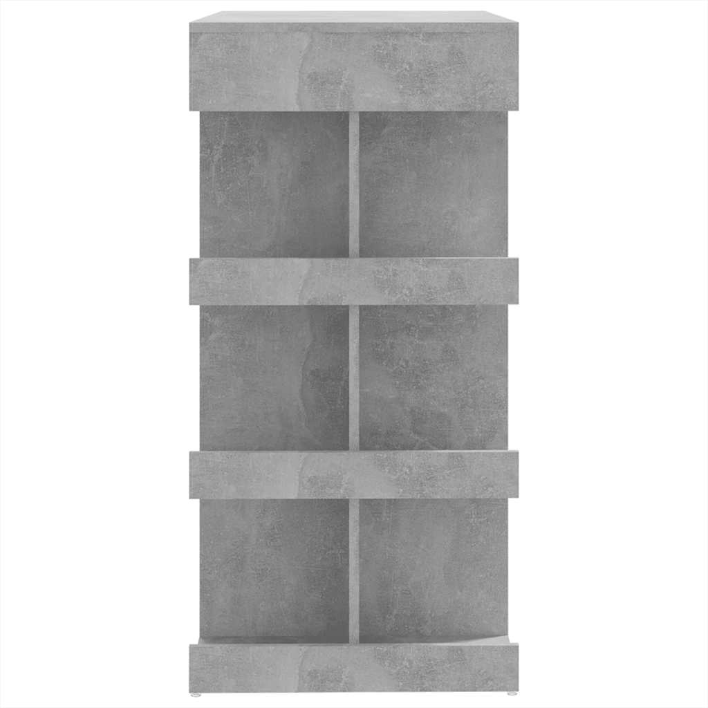 Barbord Med Oppbevaring Betonggrå 100X50X101,5Cm Konstruert Tre