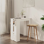 Barbord Med Hylle Hvit 102X50X103,5 Cm Konstruert Tre