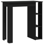 Barbord Med Hylle Svart 102X50X103,5 Cm Konstruert Tre