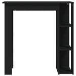 Barbord Med Hylle Svart 102X50X103,5 Cm Konstruert Tre
