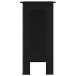 Barbord Med Hylle Svart 102X50X103,5 Cm Konstruert Tre