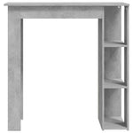 Barbord Med Hylle Betonggrå 102X50X103,5 Cm Konstruert Tre