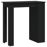 Barbord Med Oppbevaring Svart 102X50X103,5 Cm Konstruert Tre
