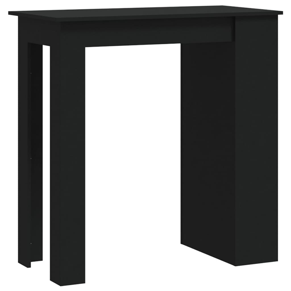 Barbord Med Oppbevaring Svart 102X50X103,5 Cm Konstruert Tre