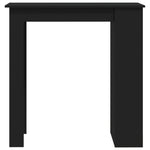 Barbord Med Oppbevaring Svart 102X50X103,5 Cm Konstruert Tre