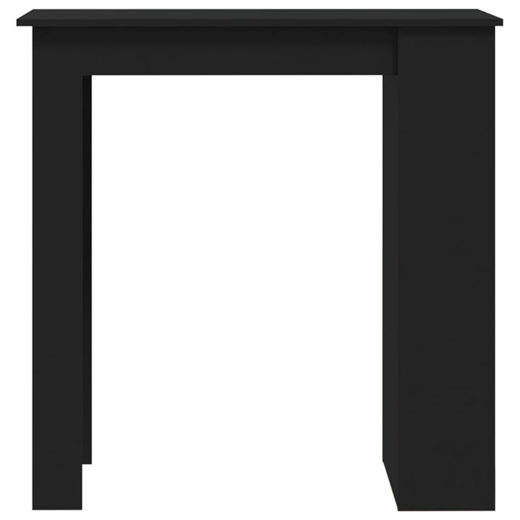 Barbord Med Oppbevaring Svart 102X50X103,5 Cm Konstruert Tre