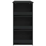 Barbord Med Oppbevaring Svart 102X50X103,5 Cm Konstruert Tre
