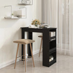 Barbord Med Oppbevaring Svart 102X50X103,5 Cm Konstruert Tre