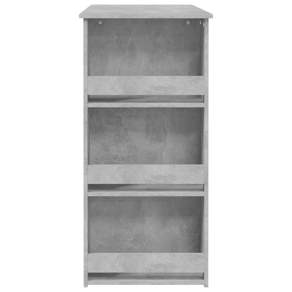 Barbord Med Oppbevaringsstativ Betonggrå 102X50X103,5 Cm