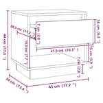 Nattbord Svart 45X34X44 Cm Konstruert Tre