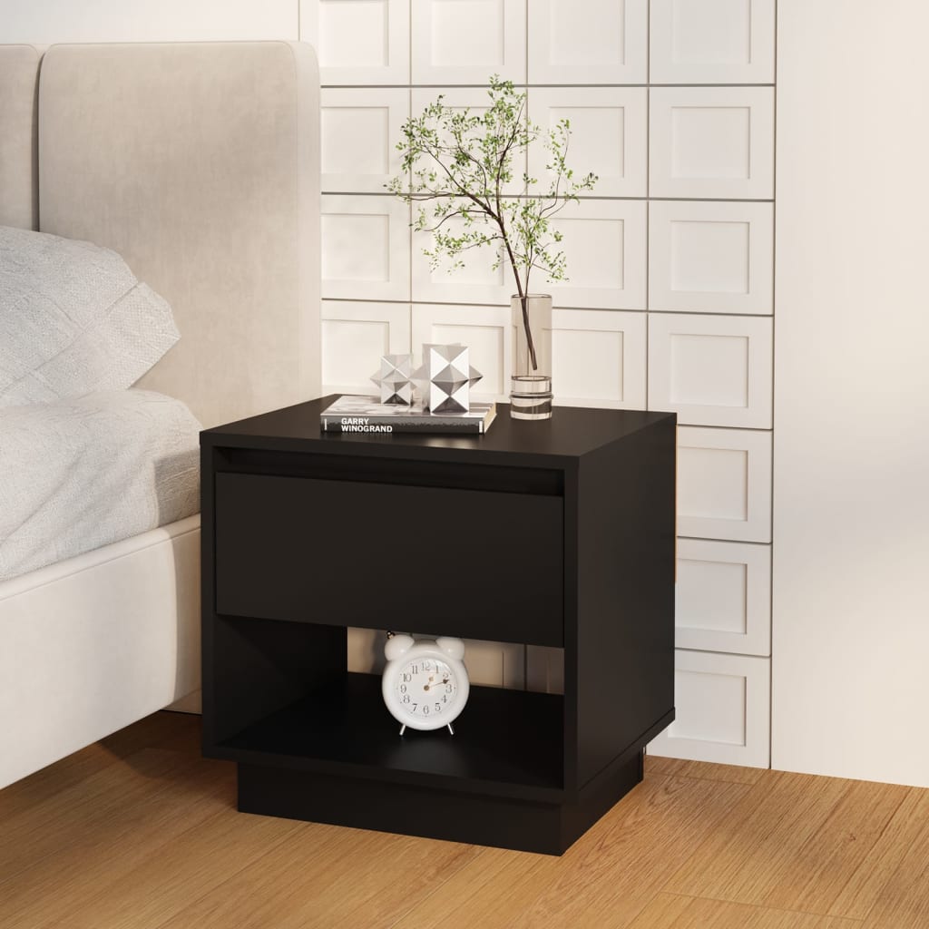 Nattbord Svart 45X34X44 Cm Konstruert Tre