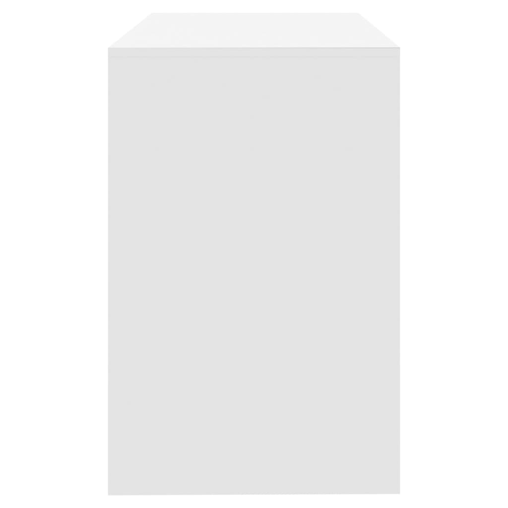 Skrivebord Hvit 101X50X76,5 Cm Konstruert Tre