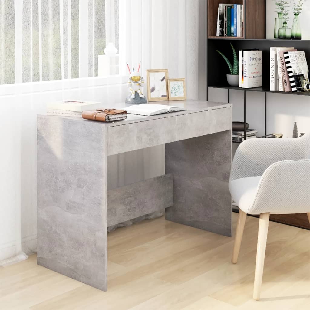 Skrivebord Betonggrå 101X50X76,5 Cm Konstruert Tre