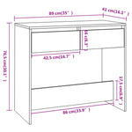Konsollbord Svart 89X41X76,5 Cm Stål
