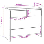 Konsollbord Sonoma Eik 89X41X76,5 Cm Konstruert Tre