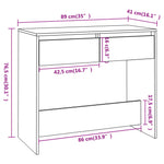 Konsollbord Betonggrå 89X41X76,5 Cm Konstruert Tre