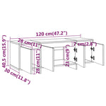 Tv-Benk Betonggrå 120X30X40,5 Cm Konstruert Tre