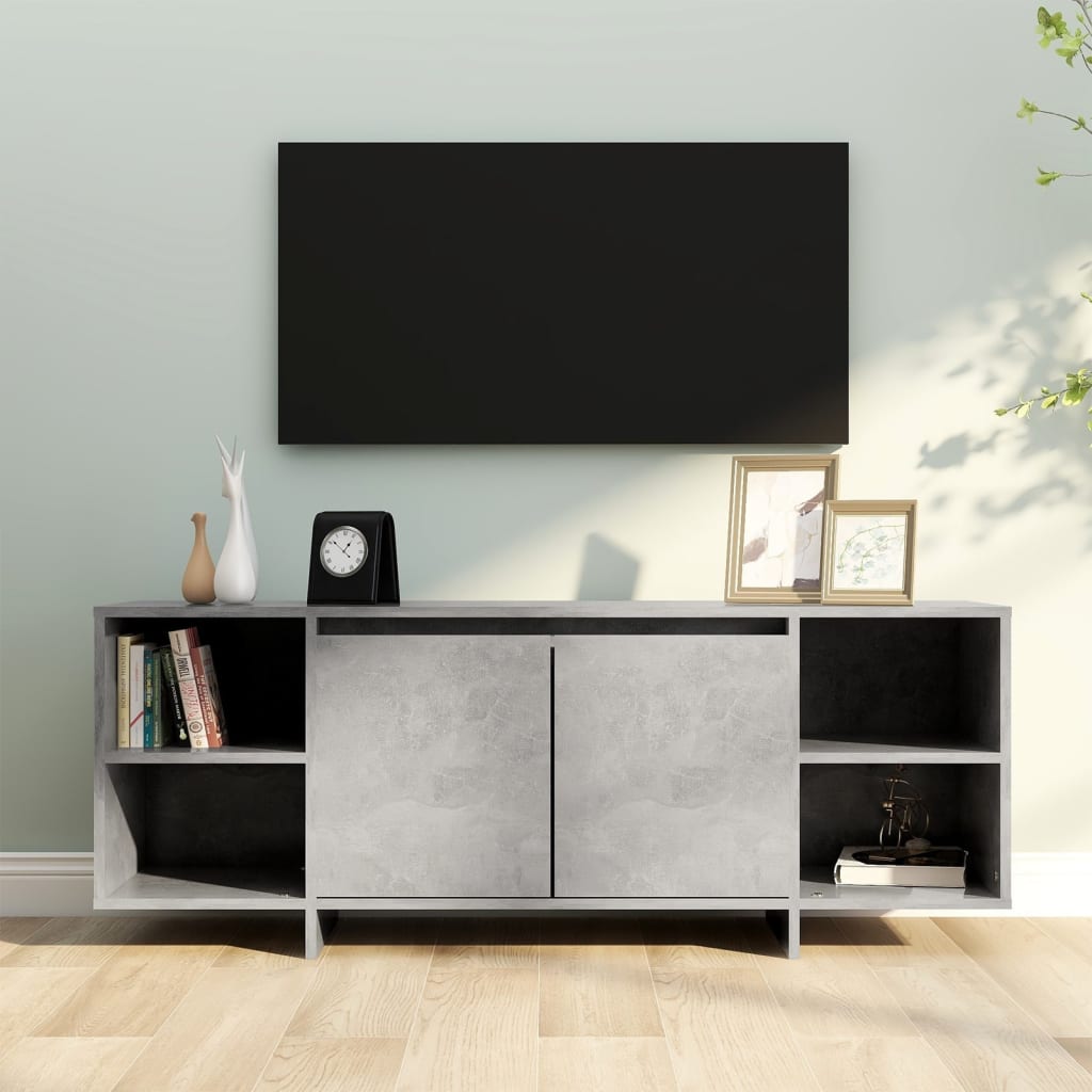 Tv-Benk Betonggrå 130X35X50 Cm Konstruert Tre
