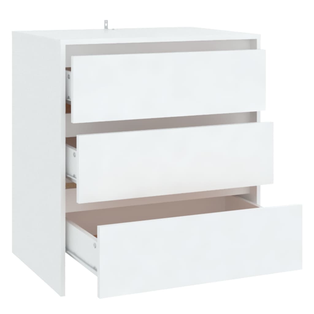 Skjenk Hvit 70X41X75 Cm Konstruert Tre